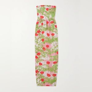 BERNADETTE Lena strapless floral-print taffeta gown